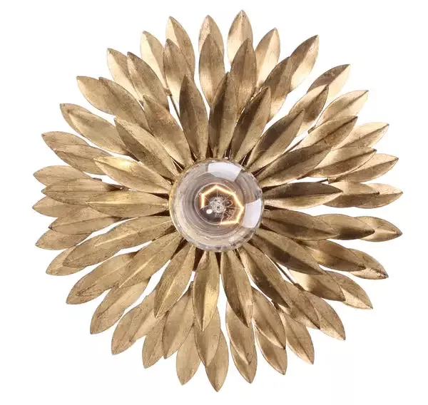 1 Light Antique Gold Floral Sconce – C193-500-GA