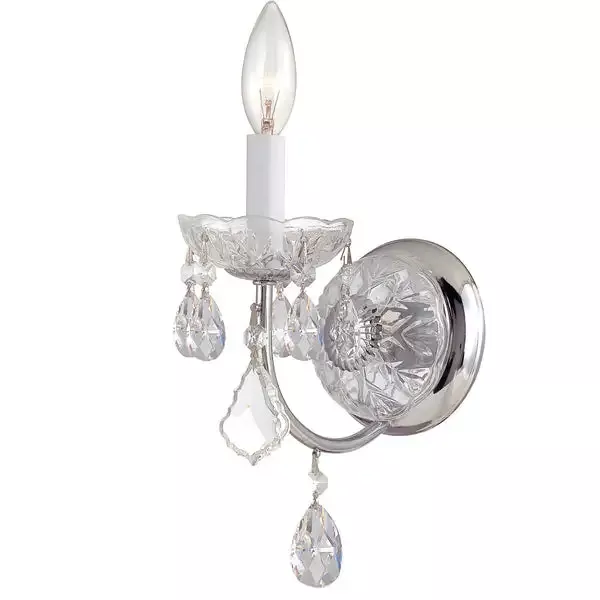 1-light-polished-chrome-crystal-sconce-draped-in-clear-swarovski-strass-crystal- 1 Light Polished Chrome Crystal Sconce Draped In Clear Swarovski Strass Crystal – C193-3221-CH-CL-S