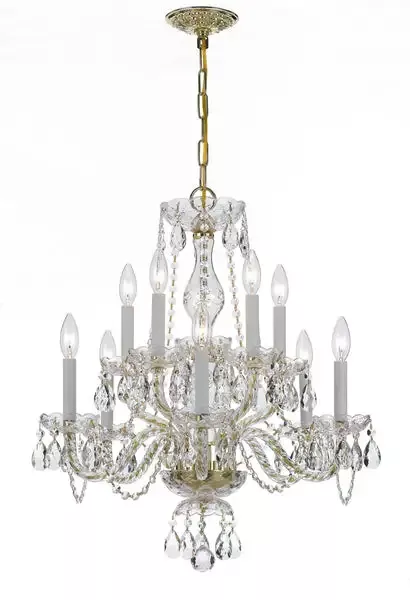 10-light-polished-brass-crystal-chandelier-draped-in-clear-spectra-crystal-c193- 10 Light Polished Brass Crystal Chandelier Draped In Clear Spectra Crystal – C193-5020-PB-CL-SAQ