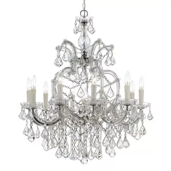 11-light-polished-chrome-crystal-chandelier-draped-in-clear-hand-cut-crystal-c19 11 Light Polished Chrome Crystal Chandelier Draped In Clear Hand Cut Crystal – C193-4438-CH-CL-MWP