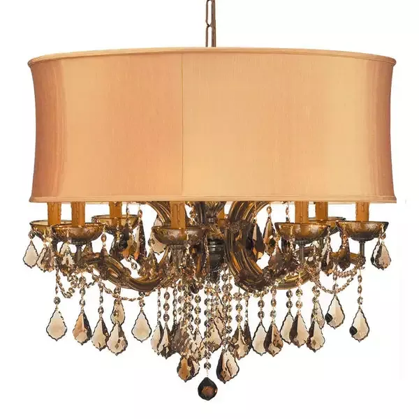 12-light-antique-brass-traditional-chandelier-draped-in-golden-teak-hand-cut-cry 12 Light Antique Brass Traditional Chandelier Draped In Golden Teak Hand Cut Crystal – C193-4489-AB-SHG-GTM