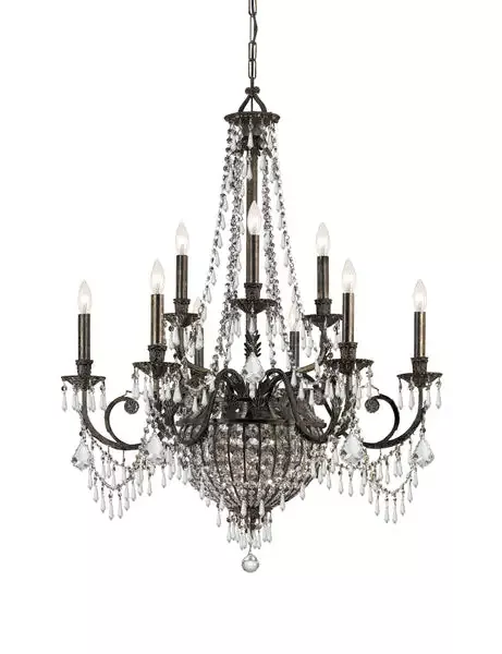 12-light-english-bronze-colonial-chandelier-draped-in-clear-hand-cut-crystal-c19 12 Light English Bronze Colonial Chandelier Draped In Clear Hand Cut Crystal – C193-5168-EB-CL-MWP