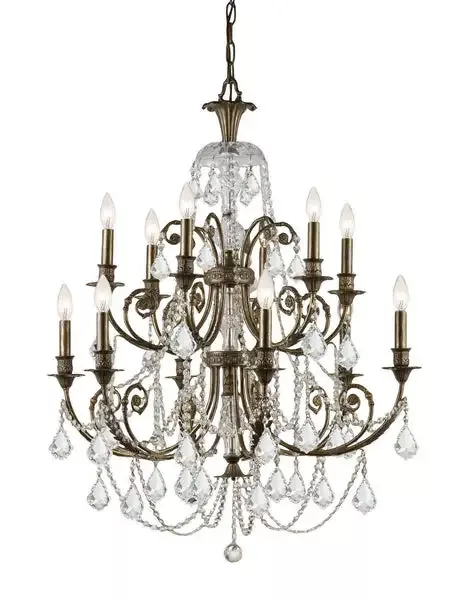 12-light-english-bronze-crystal-chandelier-draped-in-clear-swarovski-strass-crys 12 Light English Bronze Crystal Chandelier Draped In Clear Swarovski Strass Crystal – C193-5119-EB-CL-S
