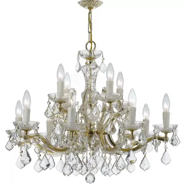 12-light-gold-crystal-chandelier-draped-in-clear-hand-cut-crystal-c193-4379-gd-c 12 Light Gold Crystal Chandelier Draped In Clear Hand Cut Crystal – C193-4379-GD-CL-MWP