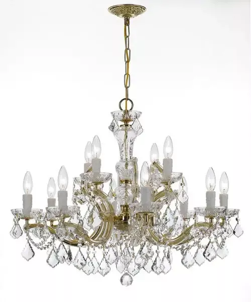 12-light-gold-crystal-chandelier-draped-in-clear-italian-crystal-c193-4479-gd-cl 12 Light Gold Crystal Chandelier Draped In Clear Italian Crystal – C193-4479-GD-CL-I
