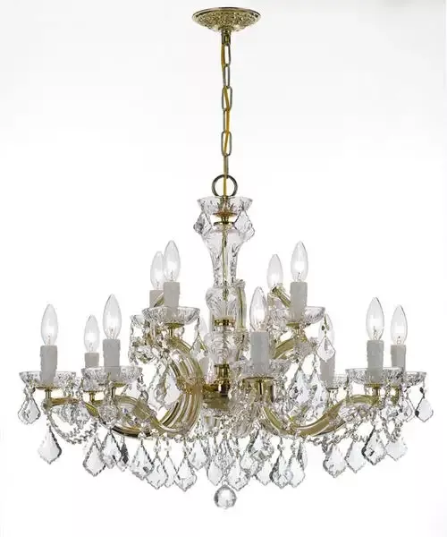 12-light-gold-crystal-chandelier-draped-in-clear-swarovski-strass-crystal-c193-4 12 Light Gold Crystal Chandelier Draped In Clear Swarovski Strass Crystal – C193-4379-GD-CL-S