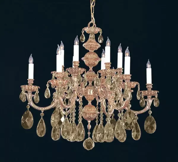 12-light-olde-brass-crystal-chandelier-c193-2512-ob-gts 12 Light Olde Brass Crystal Chandelier – C193-2512-OB-GTS