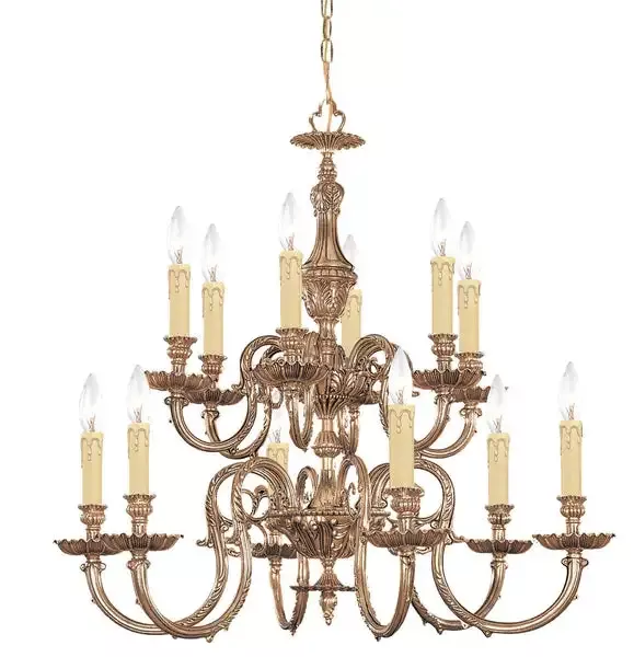 12-light-olde-brass-crystal-chandelier-c193-2612-ob 12 Light Olde Brass Crystal Chandelier – C193-2612-OB