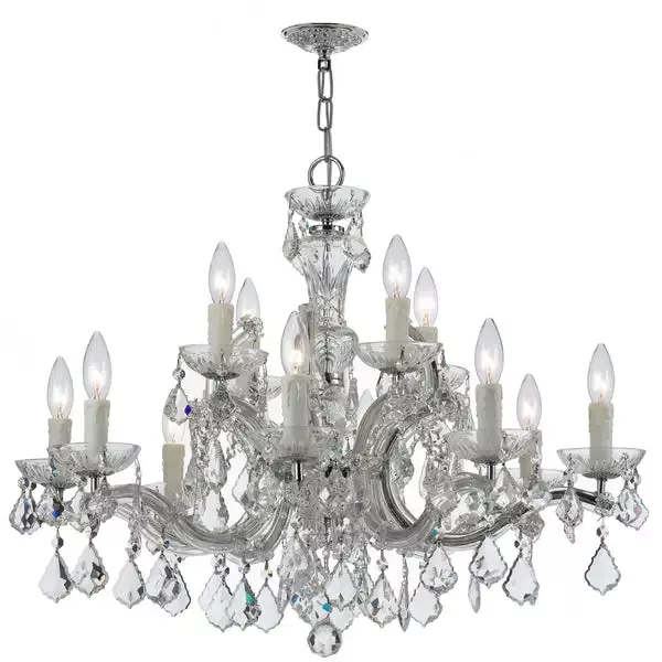 12-light-polished-chrome-crystal-chandelier-draped-in-clear-spectra-crystal-c193 12 Light Polished Chrome Crystal Chandelier Draped In Clear Spectra Crystal – C193-3228-CH-CL-SAQ