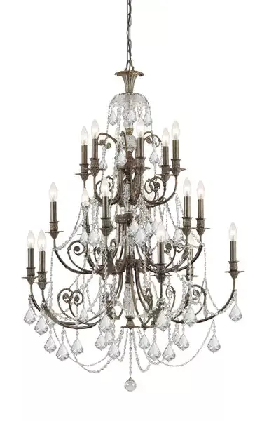 18-light-english-bronze-crystal-chandelier-draped-in-clear-hand-cut-crystal-c193 18 Light English Bronze Crystal Chandelier Draped In Clear Hand Cut Crystal – C193-5117-EB-CL-MWP