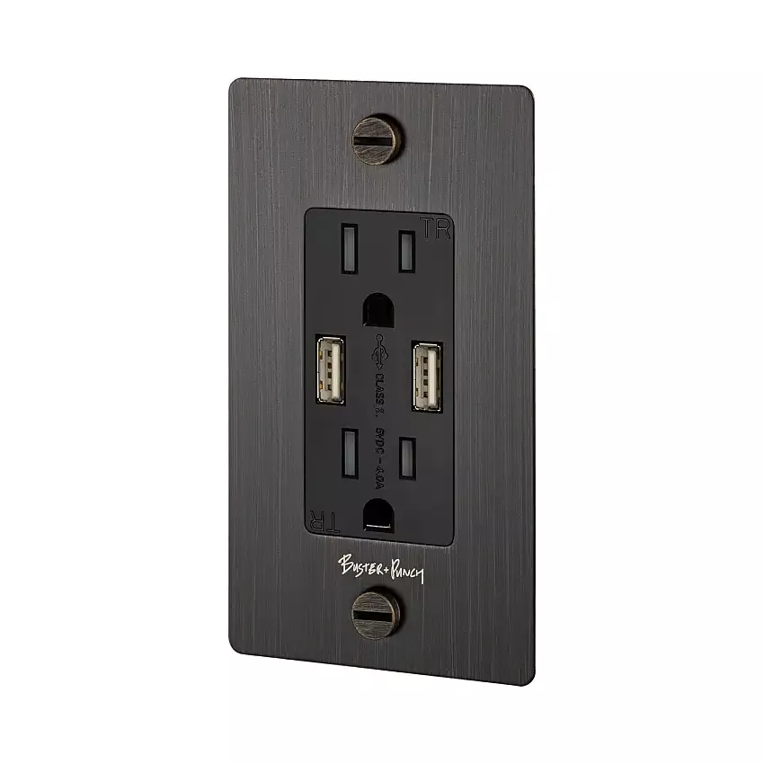 1g-combination-duplex-outlet-with-2-usb-ports 1G Combination Duplex Outlet with 2 USB Ports