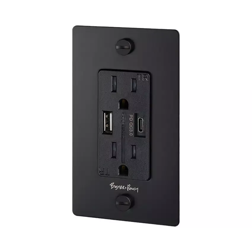 1g-combination-duplex-outlet-with-usb-usb-c-ports 1G Combination Duplex Outlet with USB-A and USB-C Ports
