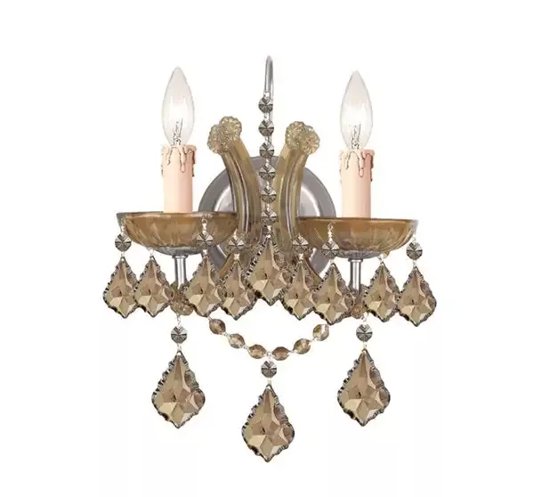 2-light-antique-brass-crystal-sconce-c193-4472-ab-gts 2 Light Antique Brass Crystal Sconce – C193-4472-AB-GTS