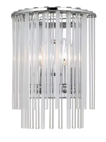 2 Light Polished Chrome Mid Century Sconce – C193-392-CH