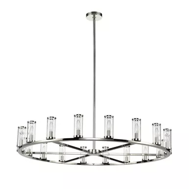 alora-revolve-18-light-chandelier-in-clear-glass-polished-nickel-ch309018pncg Alora Revolve 18 Light Chandelier in Clear Glass/Polished Nickel - CH309018PNCG
