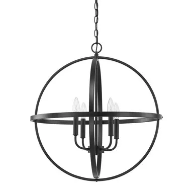 capital-lighting-hartwell-four-light-pendant-in-matte-black-317542mb Capital Lighting Hartwell Four Light Pendant in Matte Black - 317542MB