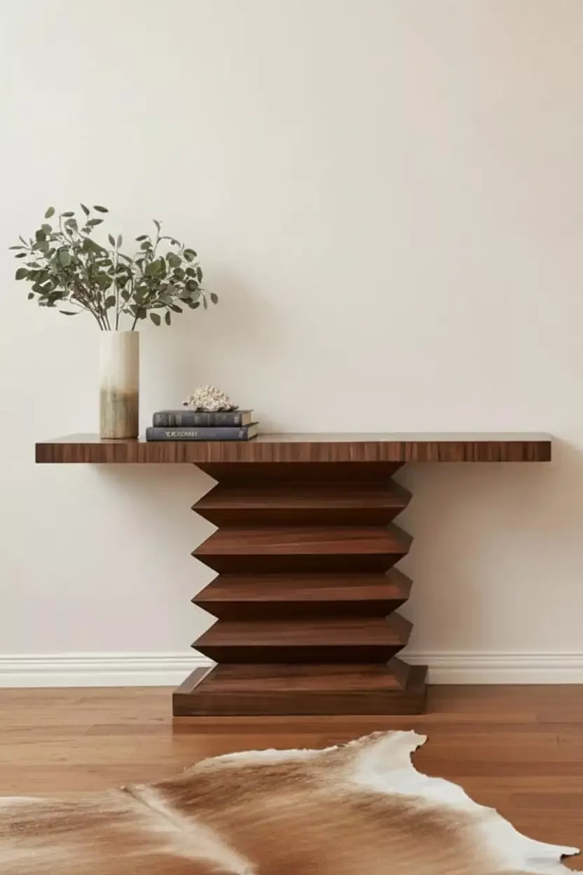 zig-zag-console-table Zig Zag Console Table