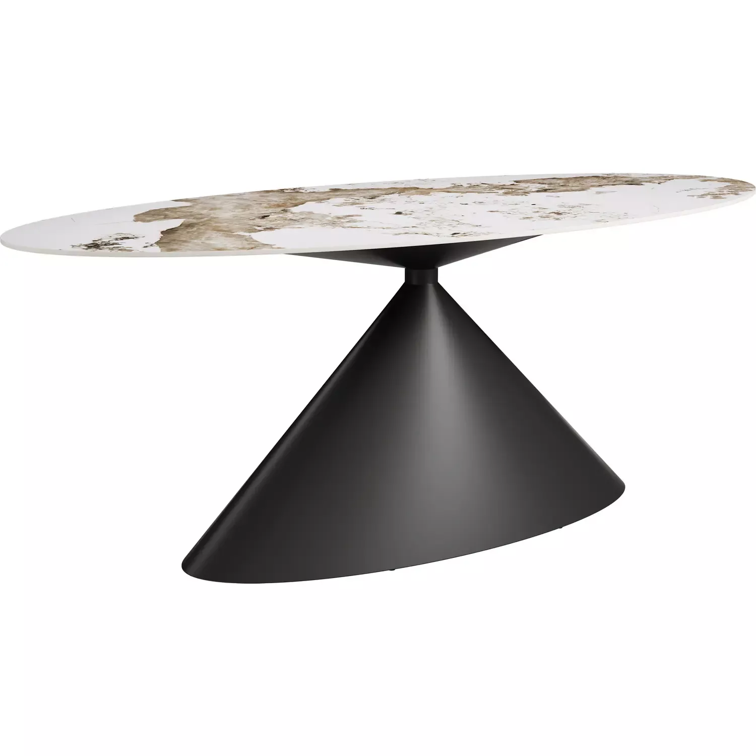 zuo-armana-dining-table-white-faux-marble-brown-steel-111078 Zuo Armana Dining Table White Faux Marble & Brown Steel 111078