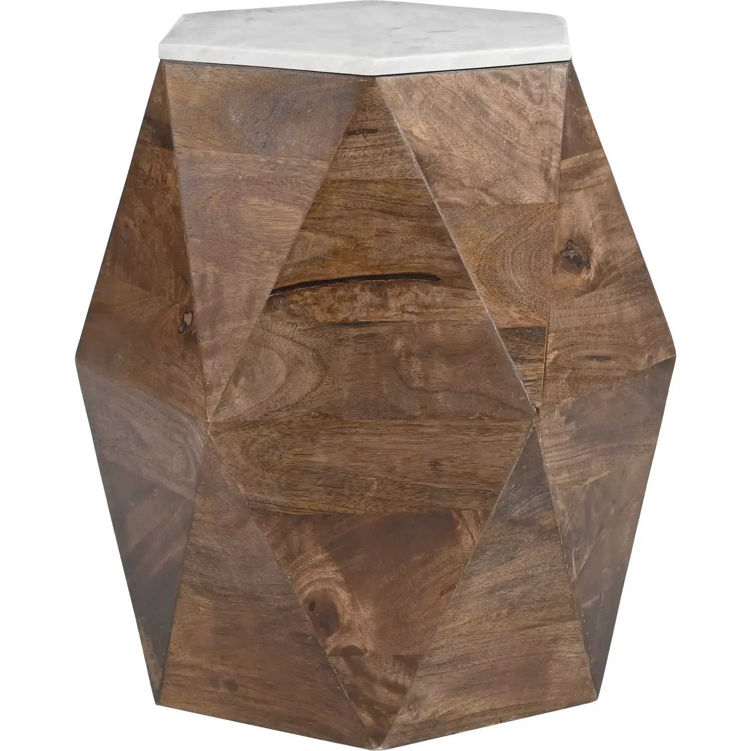 zuo-bisel-side-table-white-marble-walnut-finish-mango-wood-110935 Zuo Bisel Side Table White Marble & Walnut Finish Mango Wood 110935