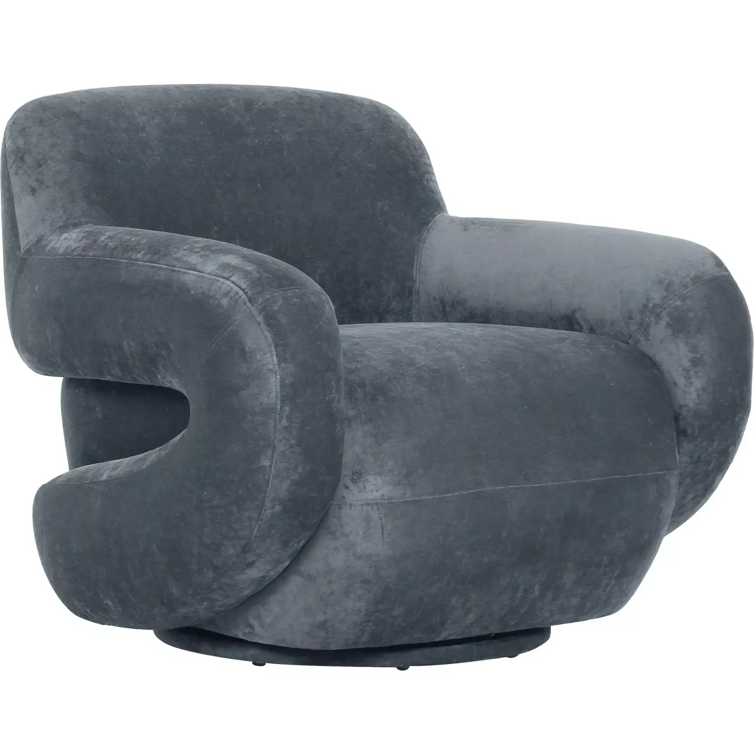 zuo-boble-swivel-accent-chair-in-storm-blue-gray-velvet-111162 Zuo Boble Swivel Accent Chair in Storm Blue Gray Velvet 111162