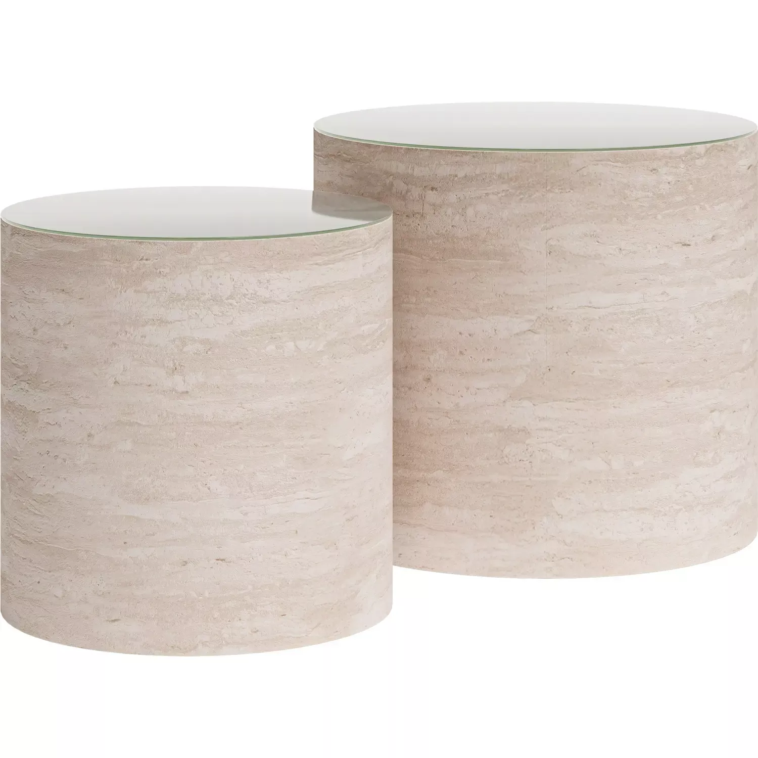 zuo-carzo-2-piece-coffee-table-set-in-beige-faux-travertine-tempered-glass-11108 Zuo Carzo 2 Piece Coffee Table Set in Beige Faux Travertine & Tempered Glass 111085