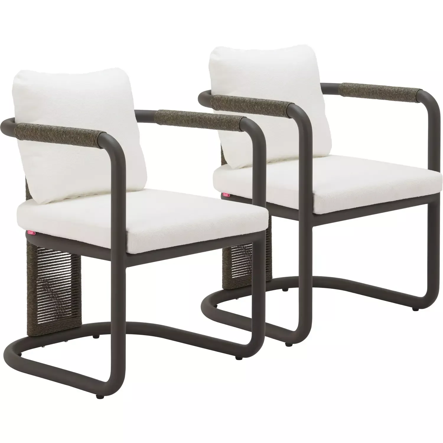 zuo-ciel-outdoor-dining-chair-in-ivory-fabric-poly-rattan-black-metal-set-2-7041 Zuo Ciel Outdoor Dining Chair in Ivory Fabric, Poly Rattan & Black Metal (Set of 2) 704177