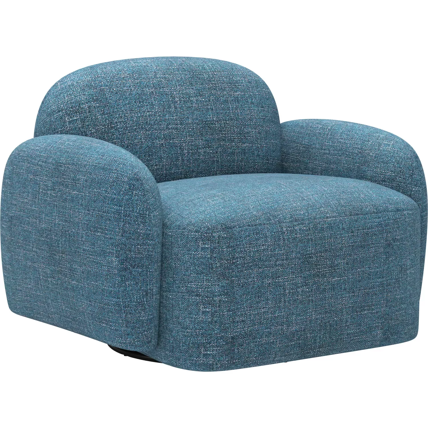 zuo-cleo-swivel-accent-chair-in-blue-textured-fabric-110888 Zuo Cleo Swivel Accent Chair in Blue Textured Fabric 110888