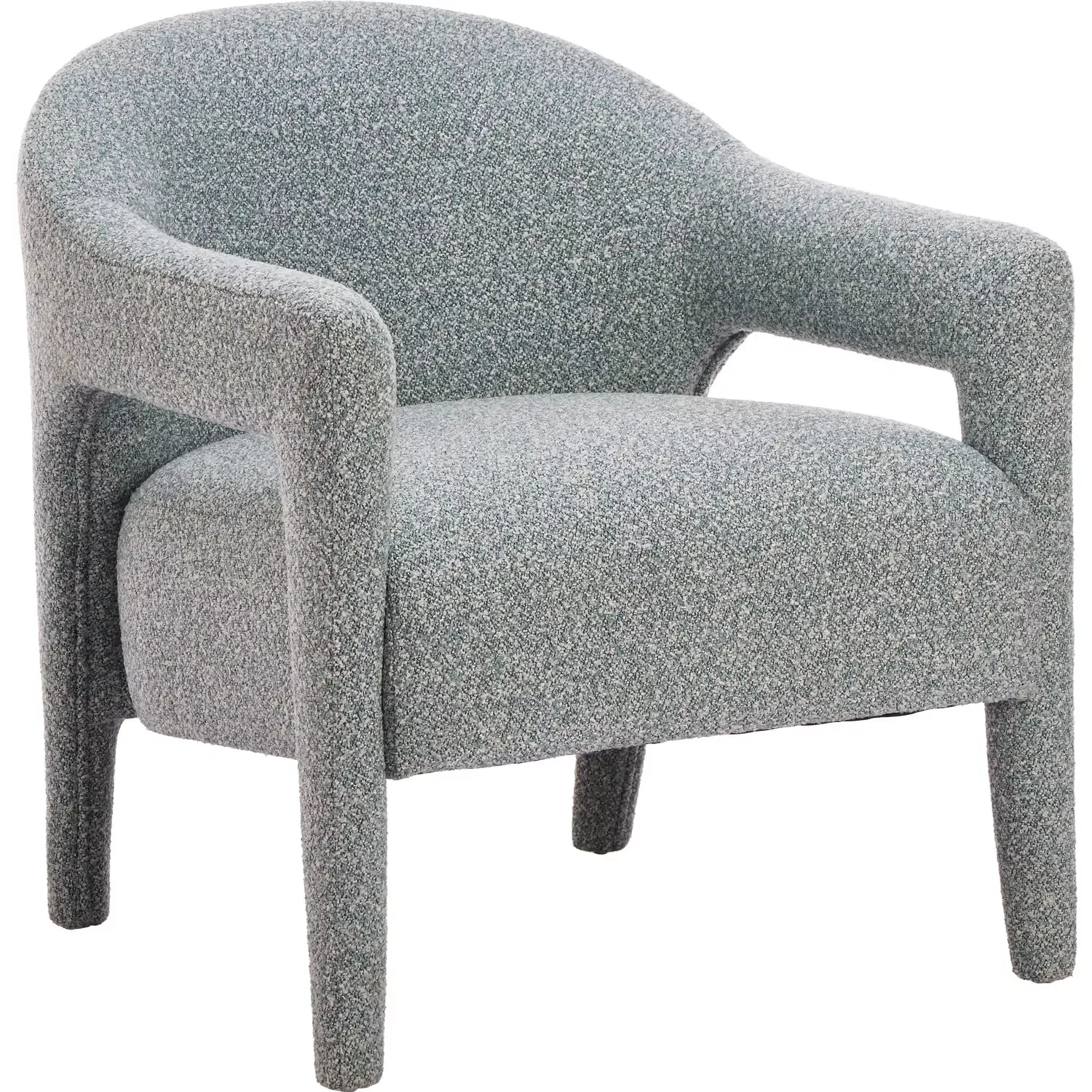 Zuo Eluma Accent Chair Dusty Teal Shearling Style Fabric 111008