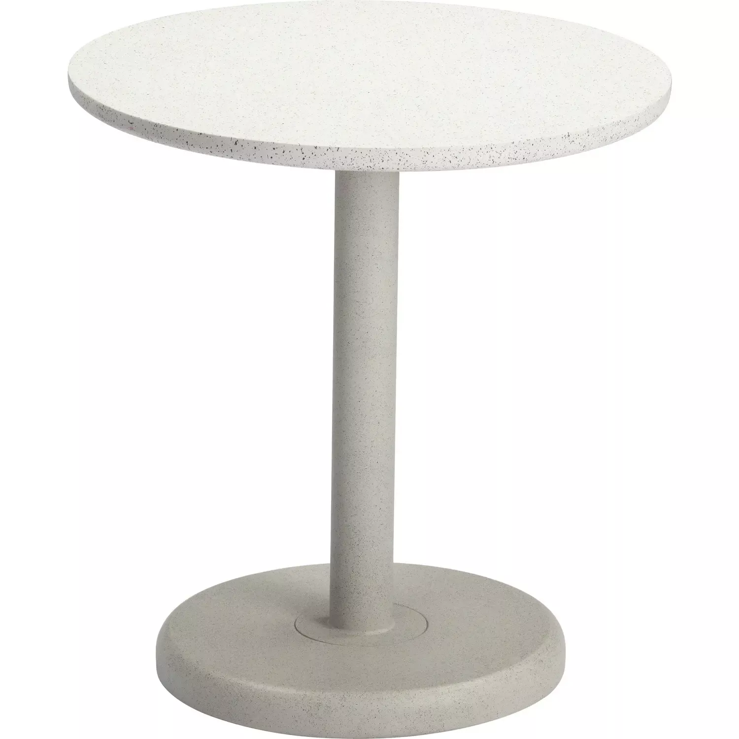 Zuo Liora Outdoor Bistro Dining Table in White Faux Terrazzo Poly Cement 704212
