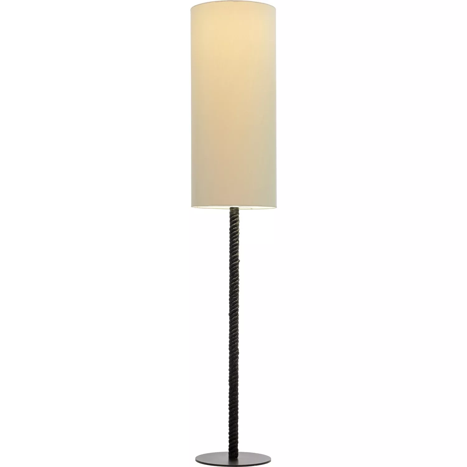 Zuo Lumaris Solar Floor Lamp in Black Poly Coated Metal & White Fabric 56186