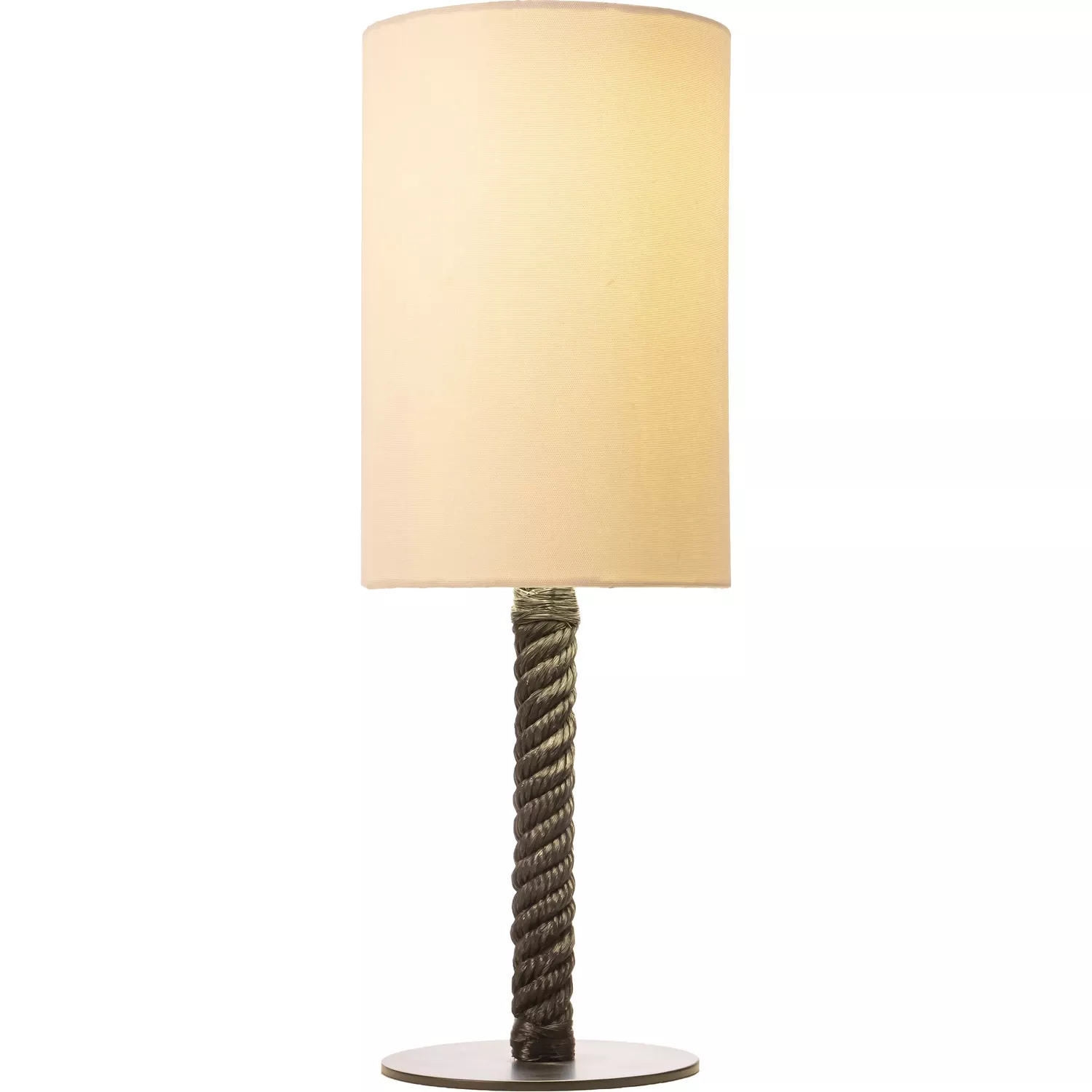 Zuo Lumaris Solar Table Lamp in Black Poly Coated Metal & White Fabric 56187