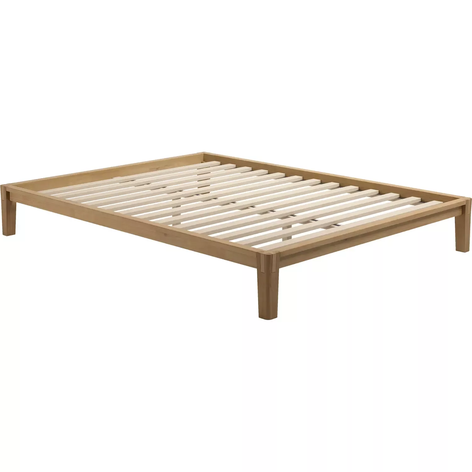 Zuo Luum Queen Platform Bed Frame in Natural Finish Rubberwood 110914