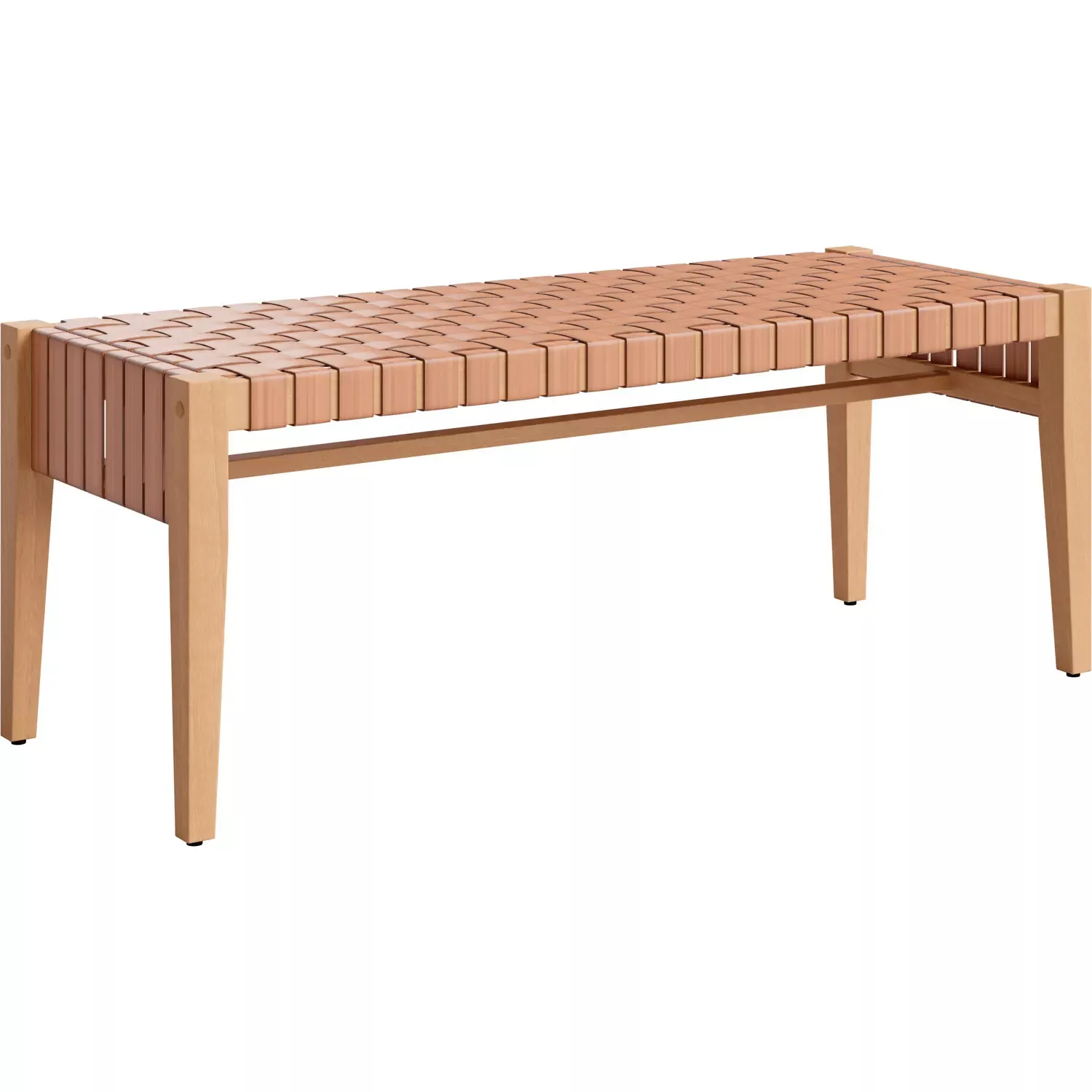 zuo-mizuya-outdoor-dining-bench-in-brown-pe-rattan-weave-wood-704229 Zuo Mizuya Outdoor Dining Bench in Brown PE Rattan Weave & Wood 704229