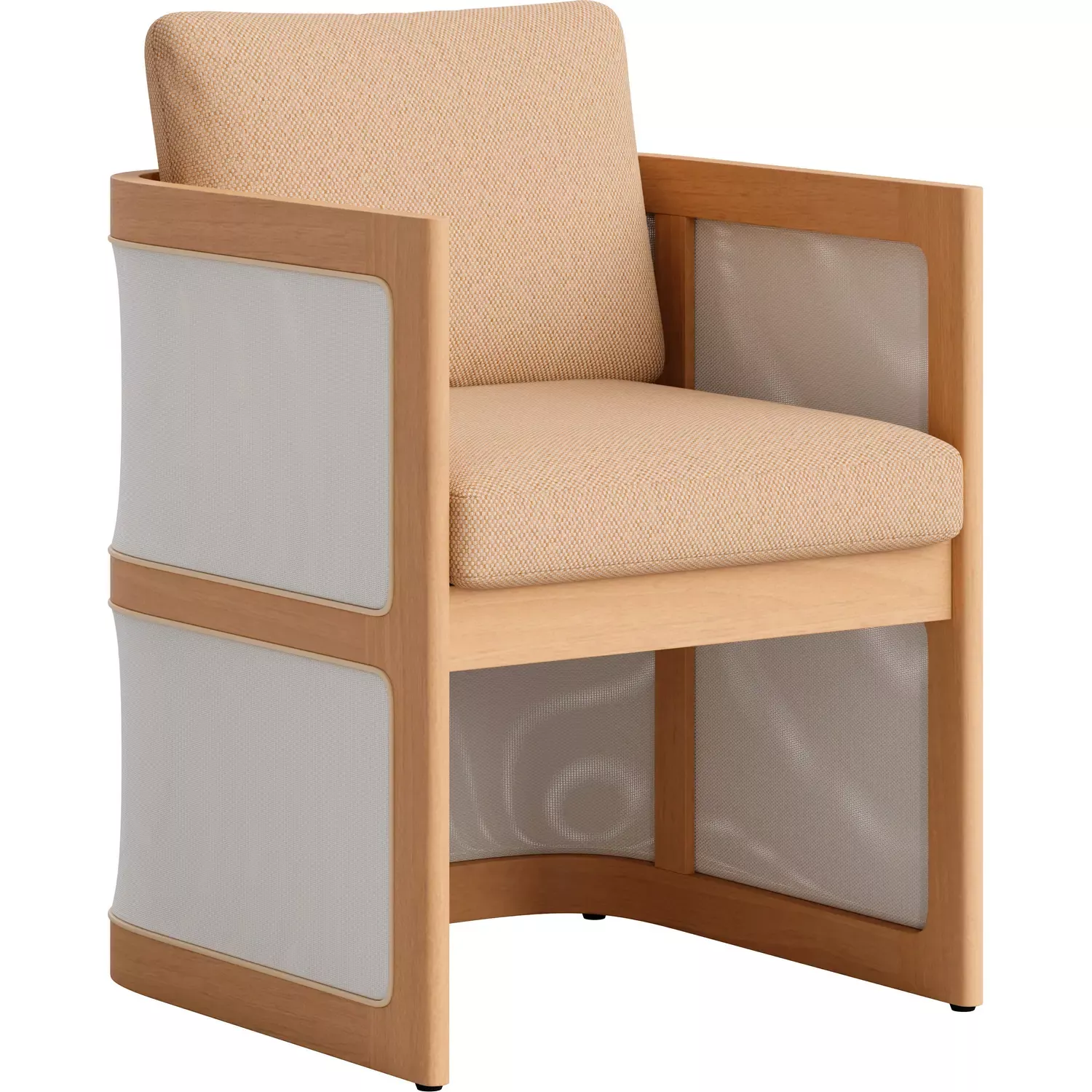 zuo-nue-outdoor-dining-chair-in-brown-fabric-acacia-wood-textilene-704245 Zuo Nue Outdoor Dining Chair in Brown Fabric, Acacia Wood & Textilene 704245