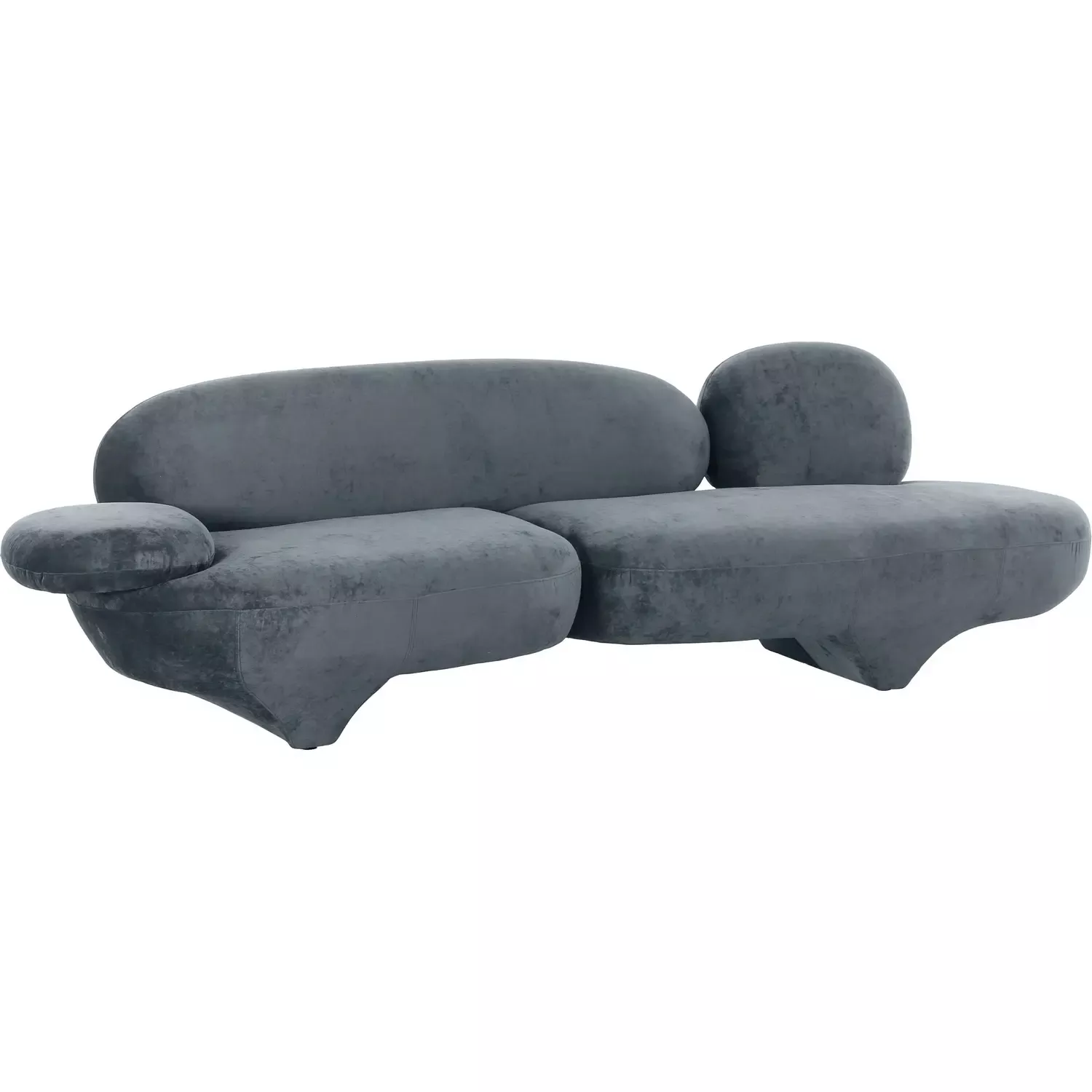 zuo-oblak-sofa-in-storm-gray-velvet-111163 Zuo Oblak Sofa in Storm Gray Velvet 111163