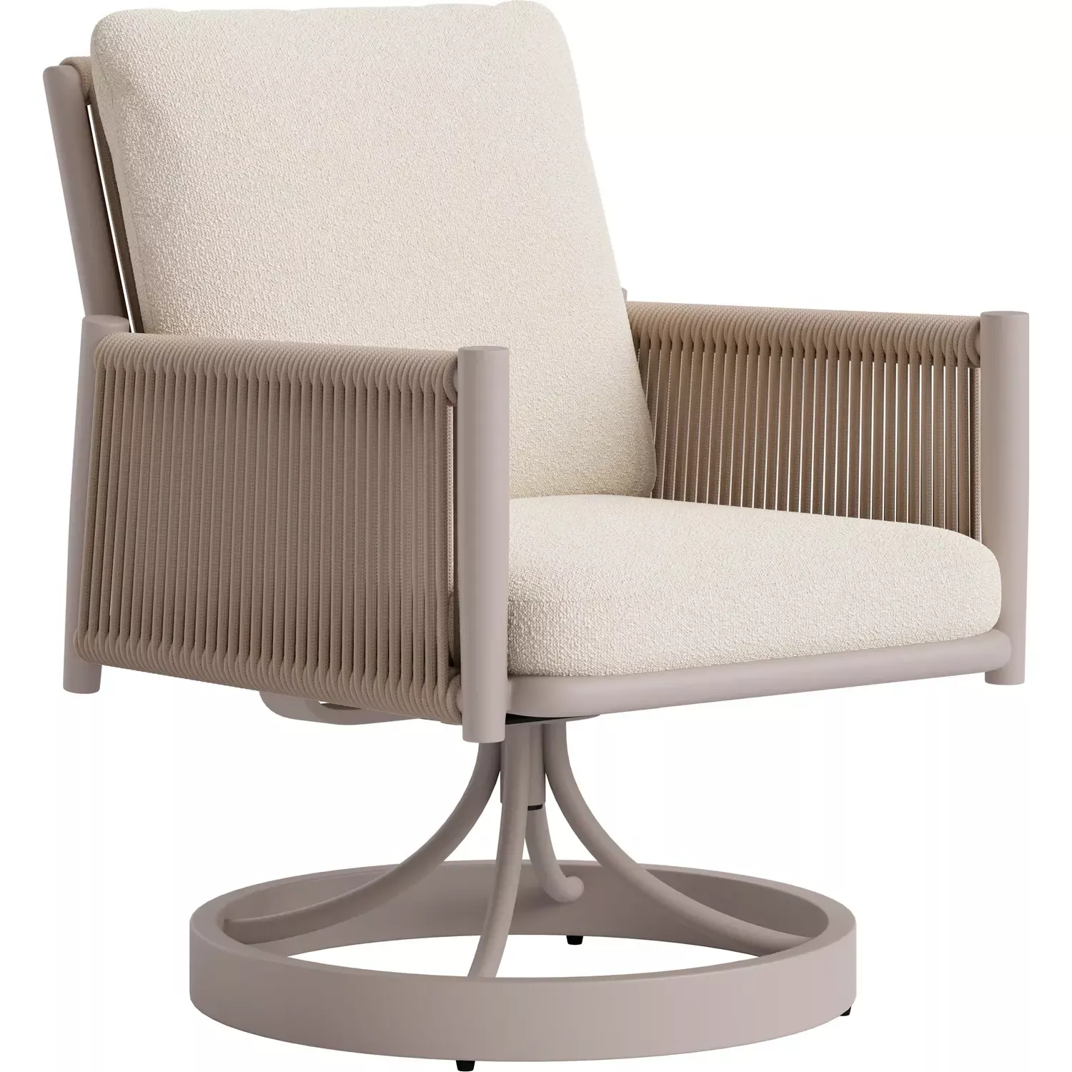 zuo-rivan-outdoor-swivel-dining-chair-in-beige-outdoor-fabric-aluminum-704224 Zuo Rivan Outdoor Swivel Dining Chair in Beige Outdoor Fabric & Aluminum 704224