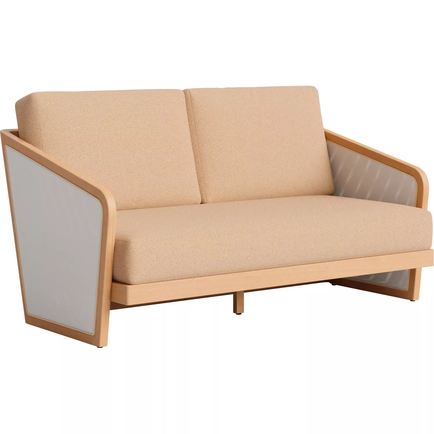 zuo-sakina-outdoor-sofa-in-brown-fabric-textilene-acacia-wood-704258 Zuo Sakina Outdoor Sofa in Brown Fabric, Textilene & Acacia Wood 704258