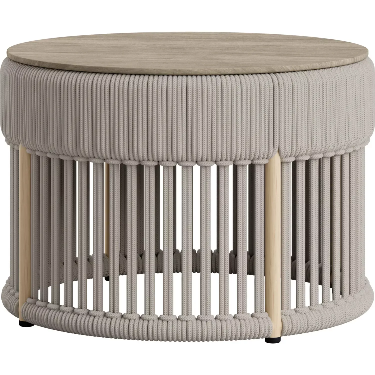 zuo-sora-outdoor-coffee-table-in-faux-wood-tempered-glass-beige-fabric-704223 Zuo Sora Outdoor Coffee Table in Faux Wood Tempered Glass & Beige Fabric 704223