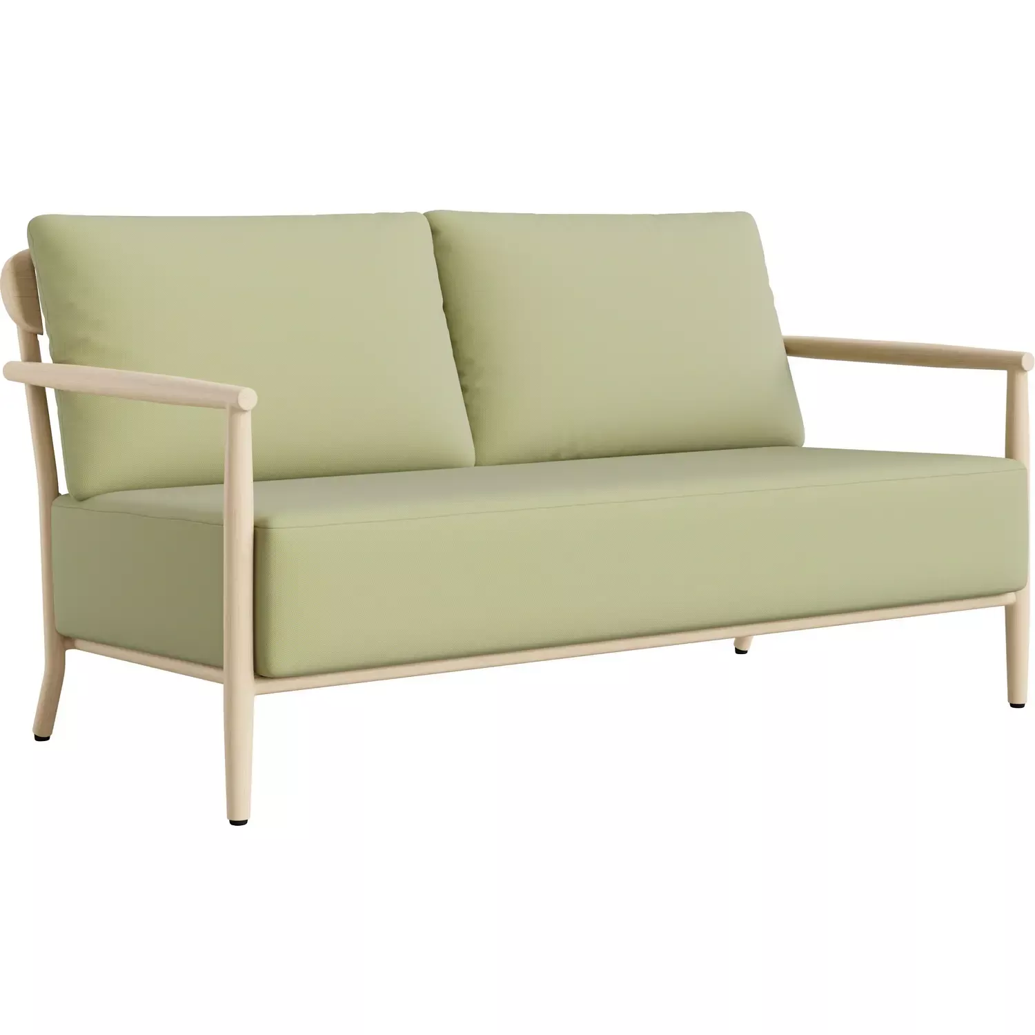 zuo-sora-outdoor-loveseat-in-green-outdoor-fabric-faux-wood-aluminum-704222 Zuo Sora Outdoor Loveseat in Green Outdoor Fabric & Faux Wood Aluminum 704222