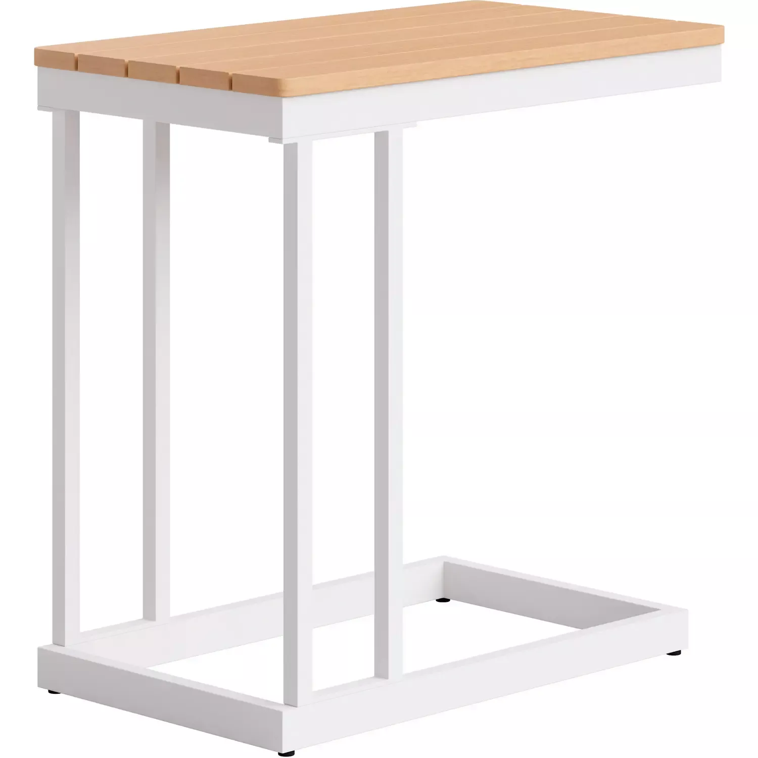 zuo-tamaru-outdoor-side-table-in-natural-acacia-wood-white-aluminum-704240 Zuo Tamaru Outdoor Side Table in Natural Acacia Wood & White Aluminum 704240