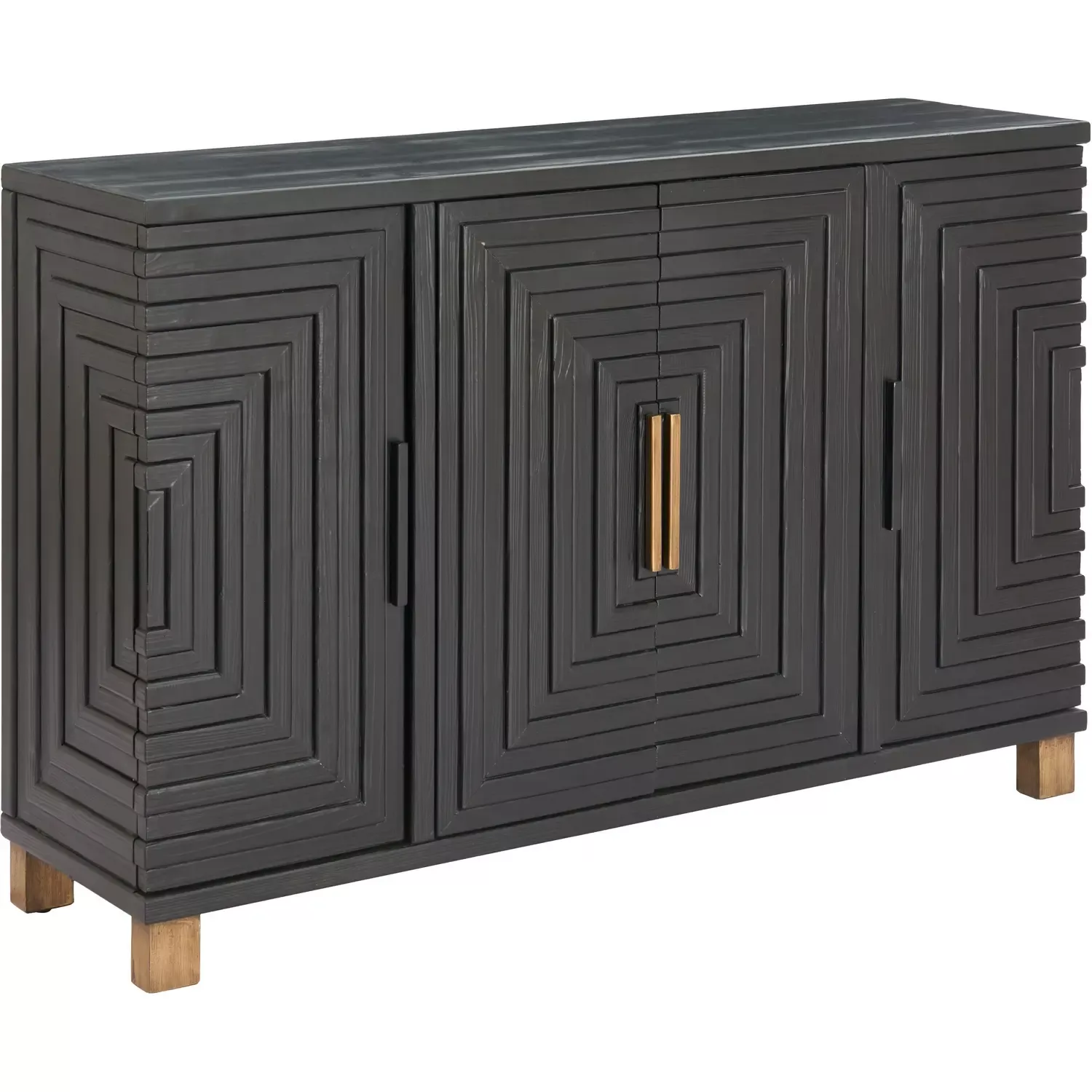 zuo-trazo-cabinet-in-black-brown-finish-wood-110727 Zuo Trazo Cabinet in Black & Brown Finish Wood 110727