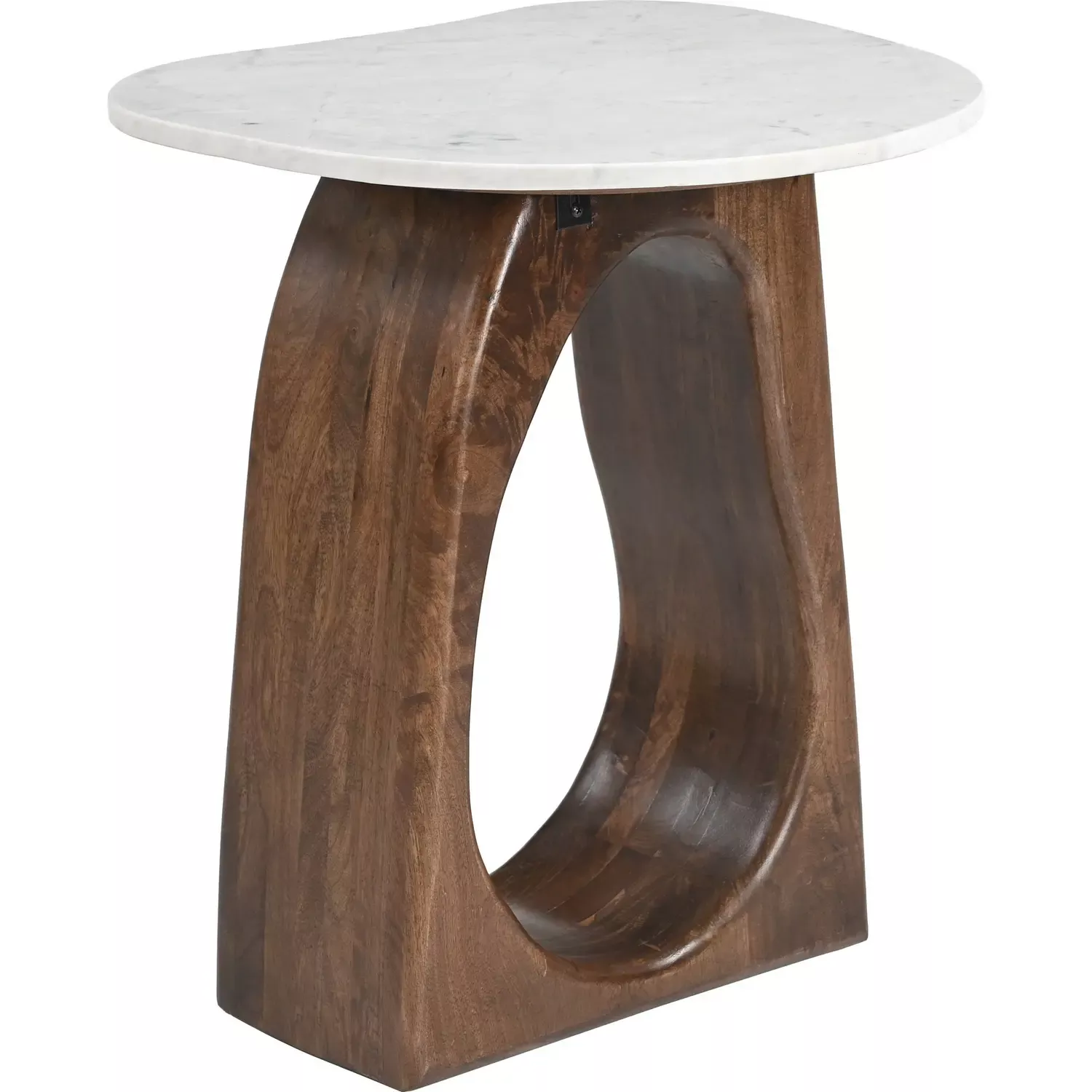 zuo-vara-side-table-in-white-marble-walnut-finish-mango-wood-110934 Zuo Vara Side Table in White Marble & Walnut Finish Mango Wood 110934