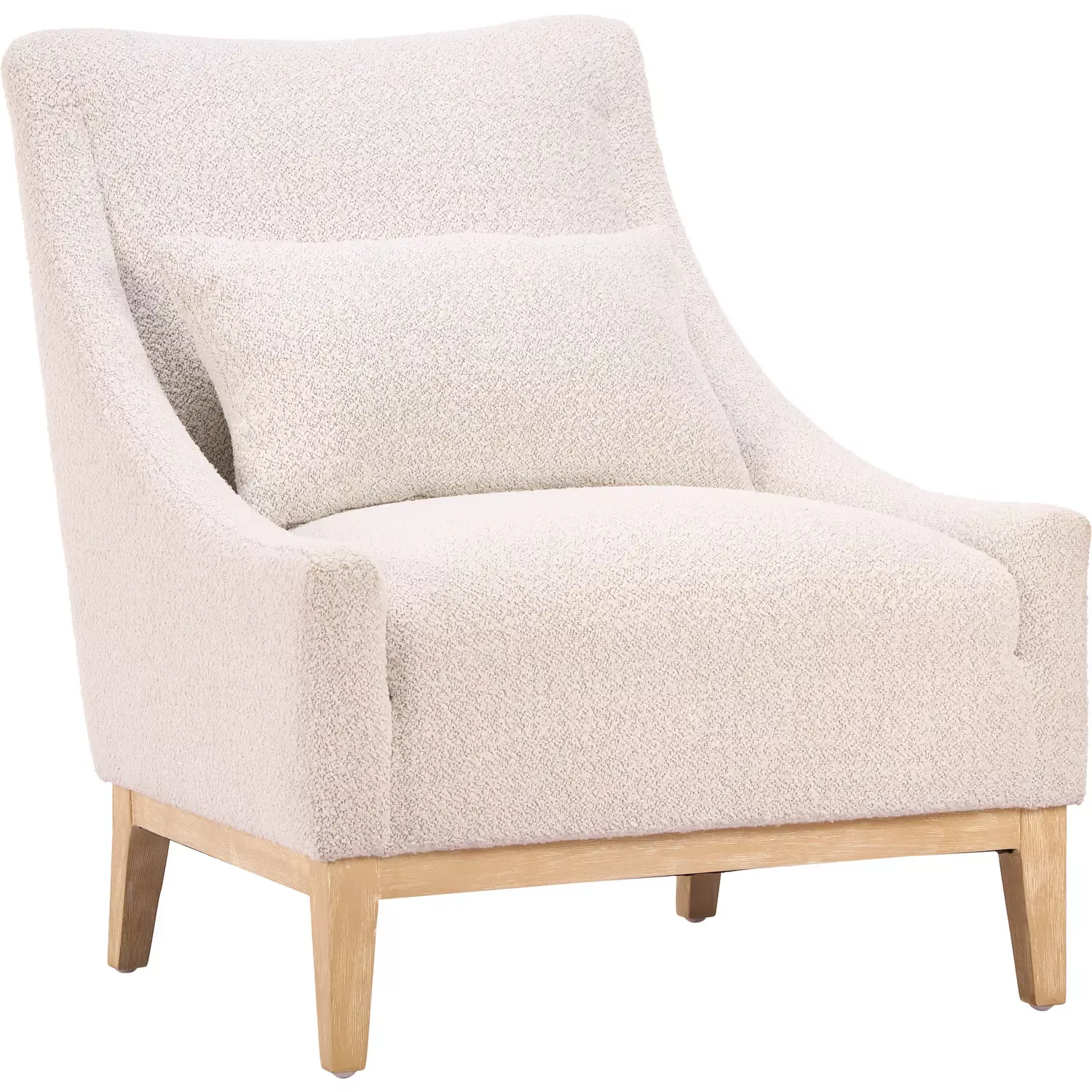 zuo-velun-accent-chair-in-ivory-shearling-style-fabric-wood-111009 Zuo Velun Accent Chair in Ivory Shearling Style Fabric & Wood 111009