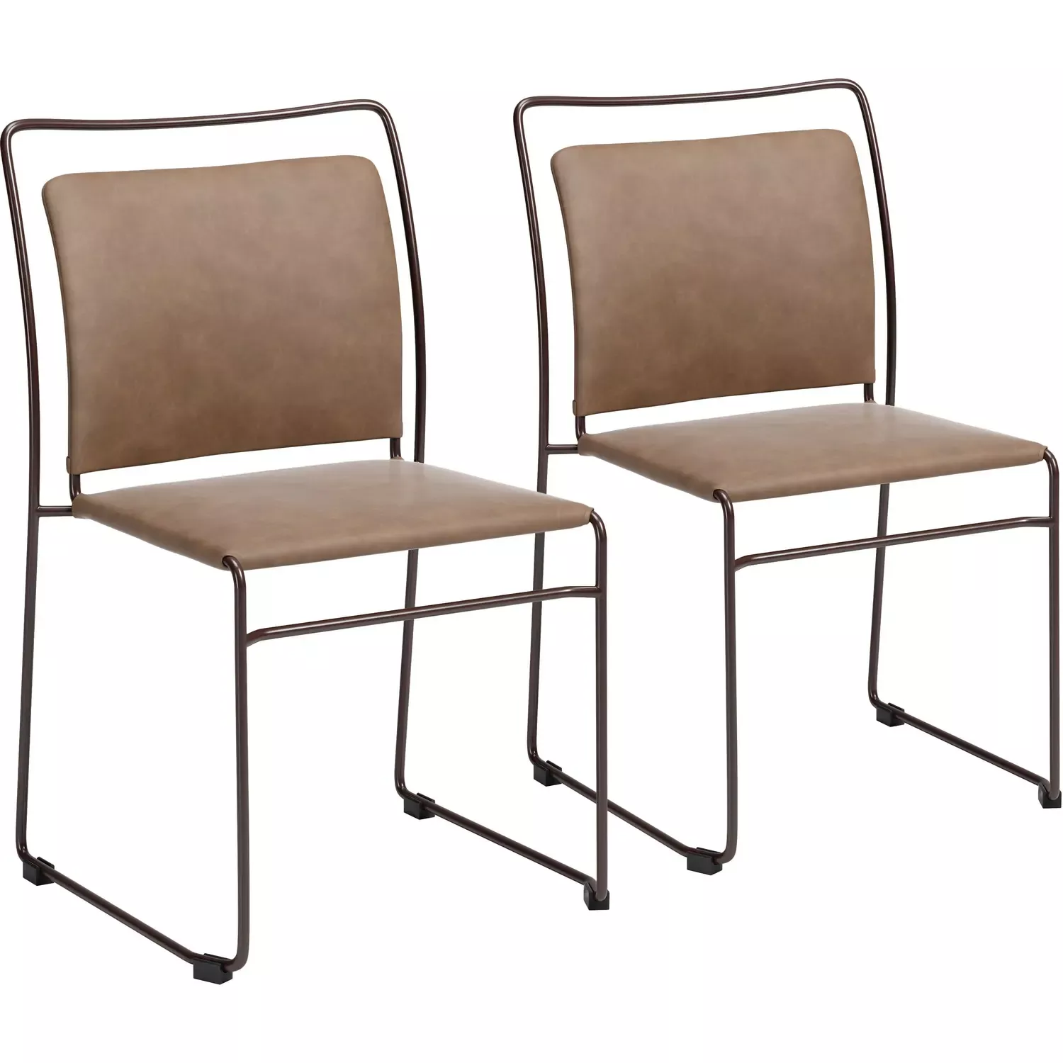 zuo-verbena-dining-chair-in-brown-vegan-leather-brown-steel-set-2-111159 Zuo Verbena Dining Chair in Brown Vegan Leather & Brown Steel (Set of 2) 111159