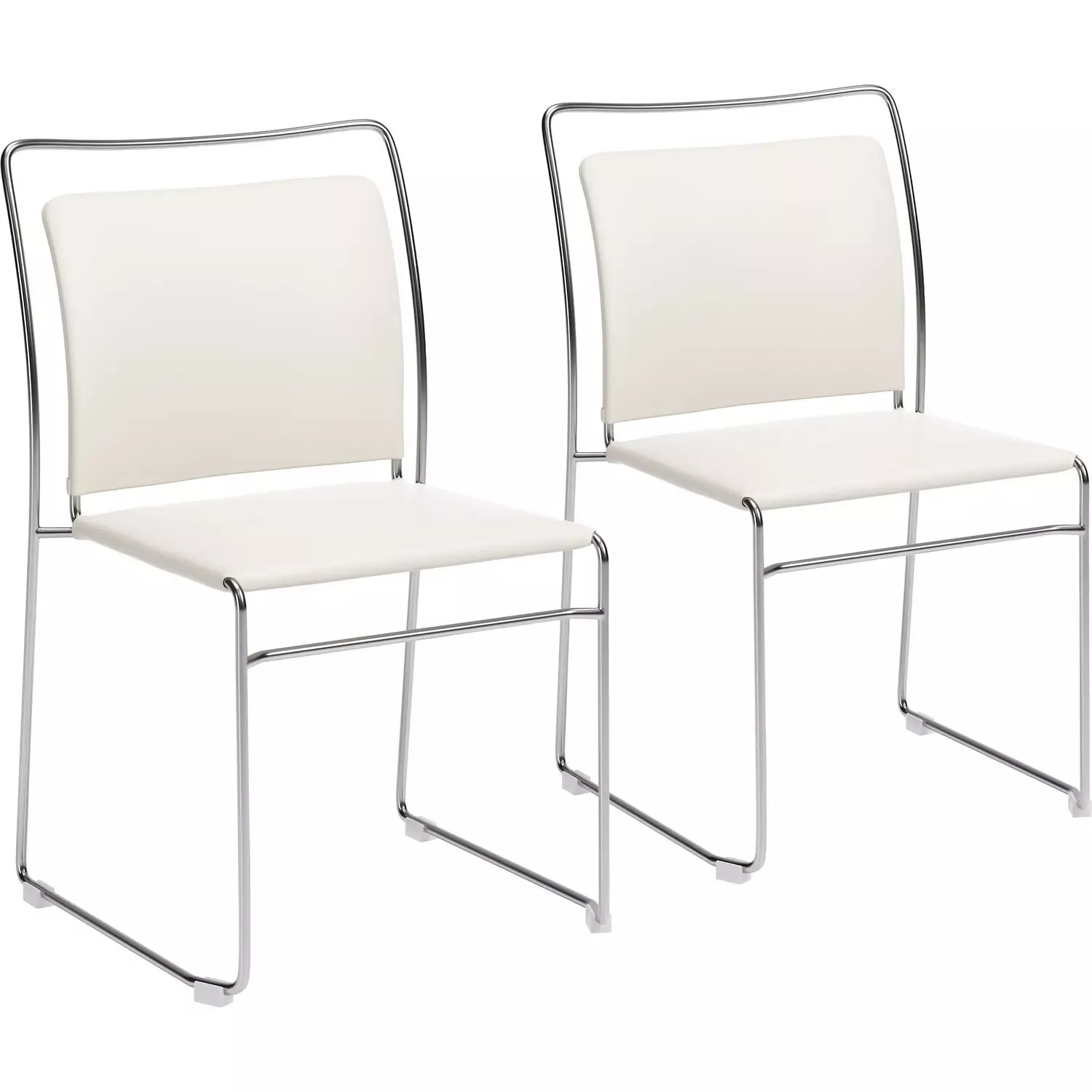zuo-verbena-dining-chair-in-cream-vegan-leather-gray-steel-set-2-111156 Zuo Verbena Dining Chair in Cream Vegan Leather & Gray Steel (Set of 2) 111156