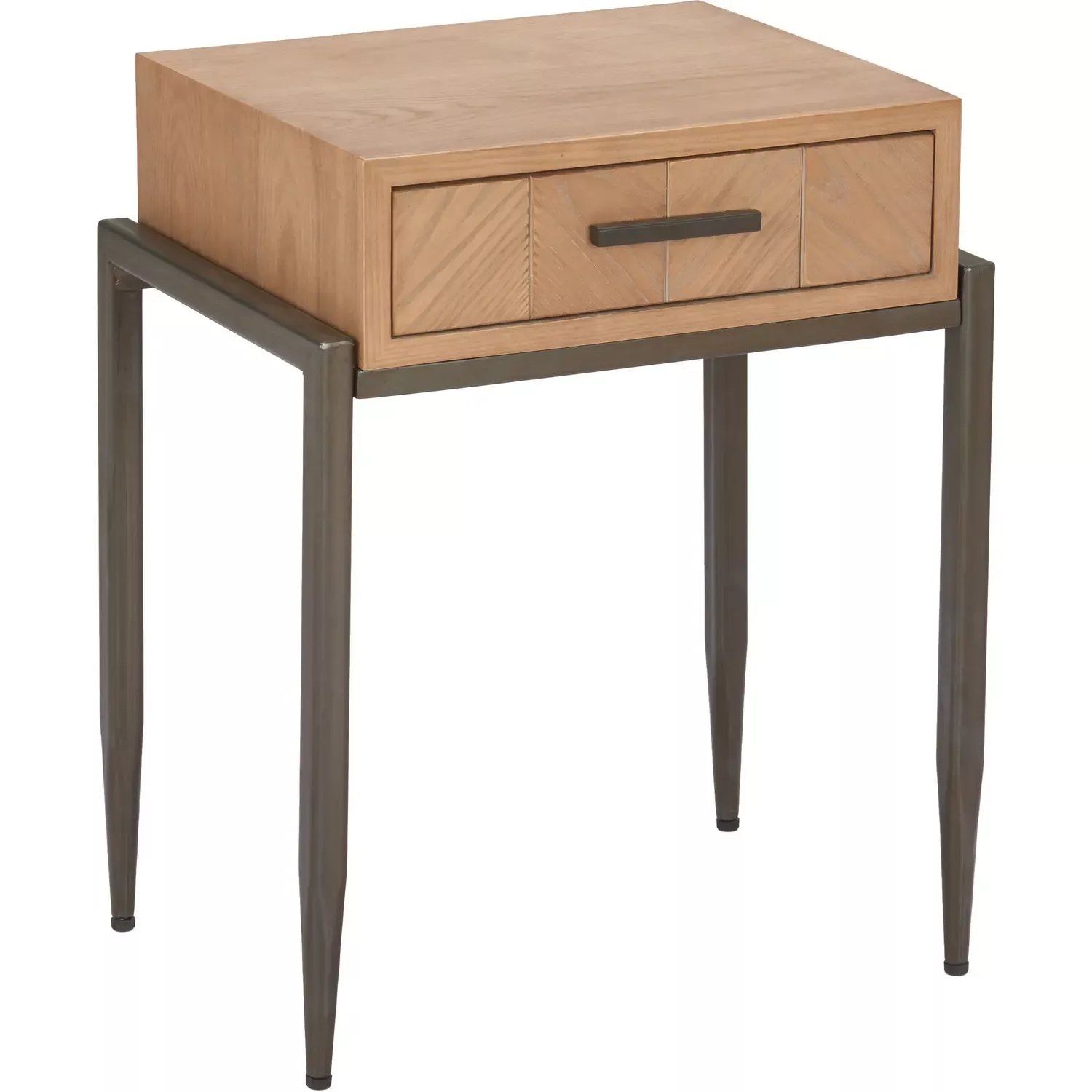 zuo-verec-side-table-in-natural-wood-bronze-metal-110723 Zuo Verec Side Table in Natural Wood & Bronze Metal 110723