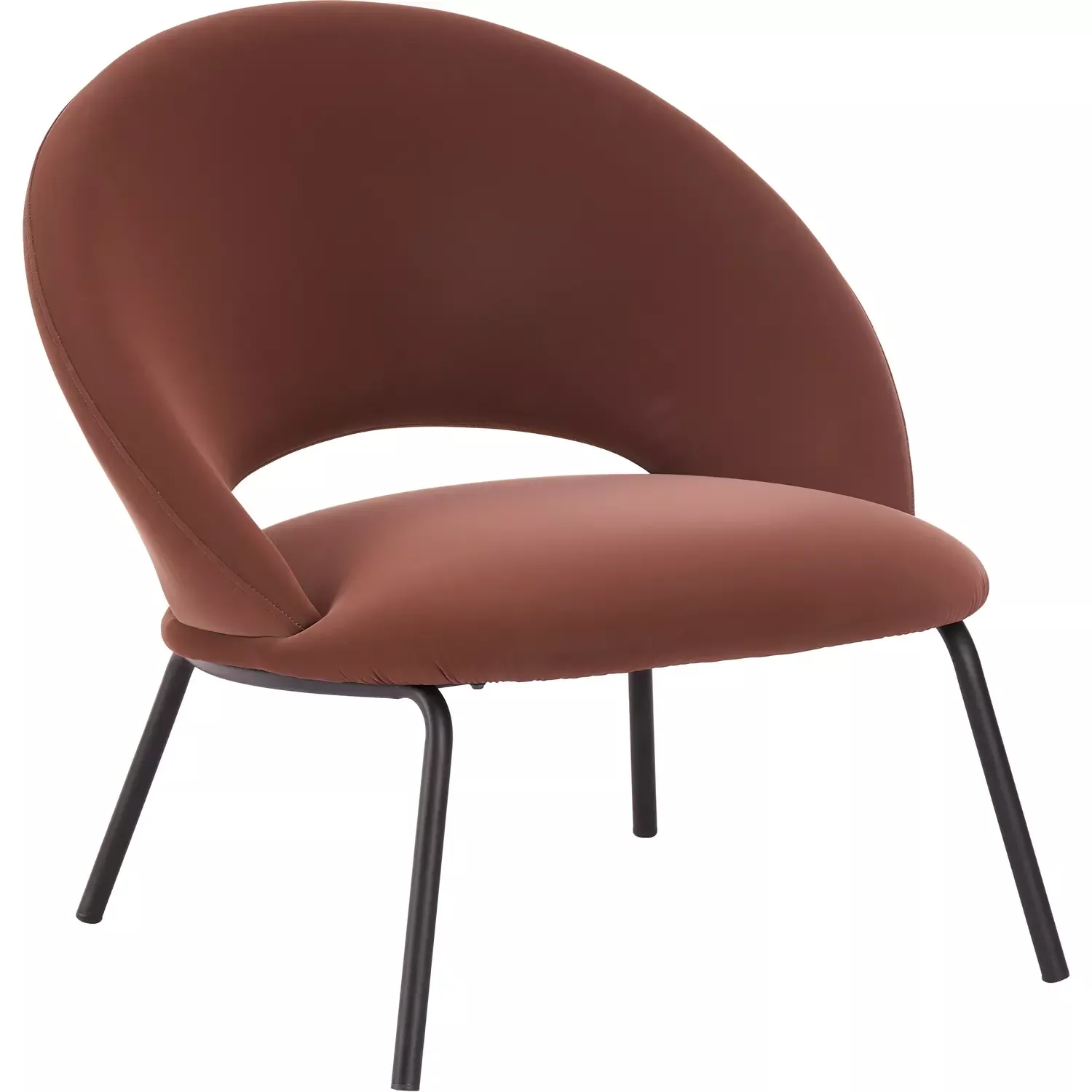 zuo-zurich-accent-chair-in-brown-vegan-leather-black-metal-110918 Zuo Zurich Accent Chair in Brown Vegan Leather & Black Metal 110918